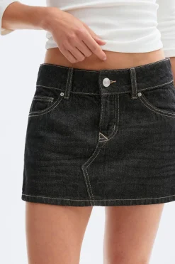 Glow low mini skirt - Blau - Dame - Gina Tricot