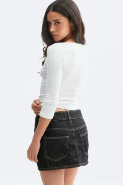 Glow low mini skirt - Blau - Dame - Gina Tricot