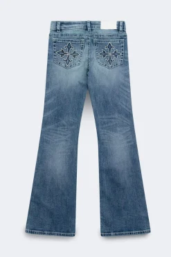 Glow rise flare jeans - Blau - Dame - Gina Tricot