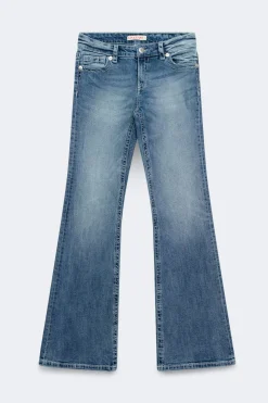 Glow rise flare petite jeans - Blau - Dame - Gina Tricot
