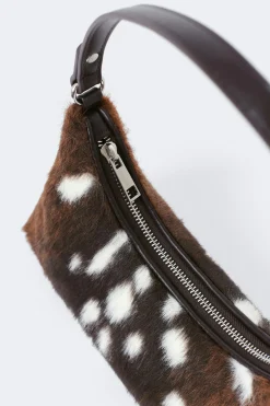 Hair-on mini bag - Weiß - Dame - Gina Tricot