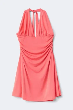 14+ halterneck dress - Orange - Gina Tricot