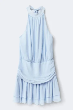 Halterneck mini dress - Blau - Dame - Gina Tricot