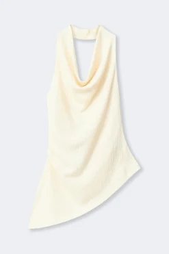Halterneck top - Beige - Dame - Gina Tricot