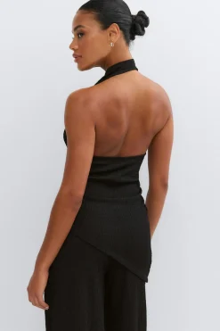 Halterneck top - Schwarz - Dame - Gina Tricot
