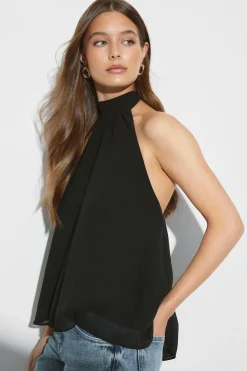 Halterneck top - Schwarz - Dame - Gina Tricot
