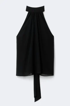 Halterneck top - Schwarz - Dame - Gina Tricot