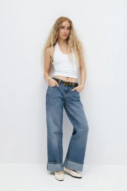 Halterneck top - Weiß - Dame - Gina Tricot