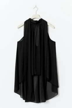 Halterneck tunic top - Schwarz - Dame - Gina Tricot