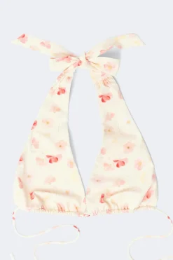 Halter triangle top - Weiß - Dame - Gina Tricot