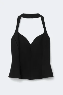 Heartshape top - Schwarz - Dame - Gina Tricot