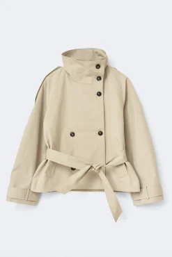 High neck trench jacket - Beige - Dame - Gina Tricot