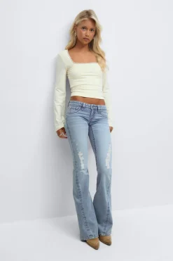 Iconic twisted jeans - Blau - Gina Tricot