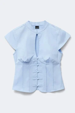 Keyhole top - Blau - Dame - Gina Tricot