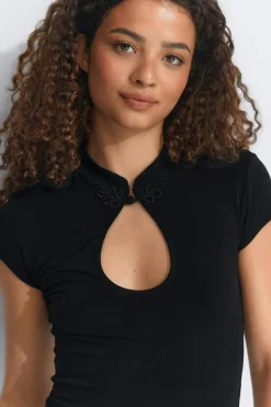 Keyhole top - Schwarz - Dame - Gina Tricot