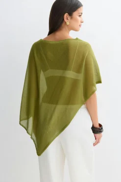 Knitted cape top - Grün - Dame - Gina Tricot