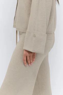 Knitted cardigan - Beige - Dame - Gina Tricot