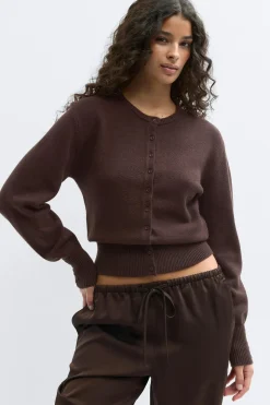 Knitted cardigan - Braun - Dame - Gina Tricot