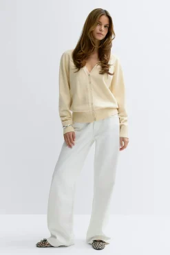 Knitted cardigan - Gelb - Dame - Gina Tricot