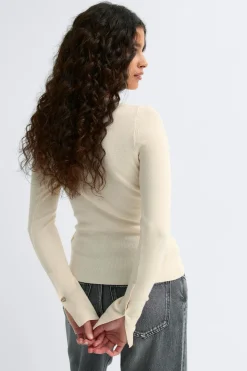 Knitted cardigan - Gelb - Dame - Gina Tricot