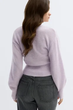 Knitted cardigan - Lila - Dame - Gina Tricot