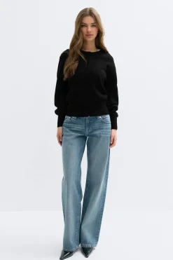 Knitted cardigan - Schwarz - Dame - Gina Tricot