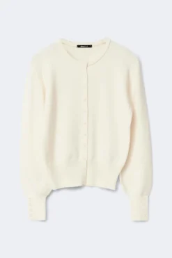 Knitted cardigan - Weiß - Dame - Gina Tricot