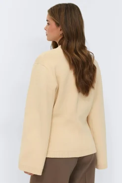 Knitted cotton cardigan - Gelb - Dame - Gina Tricot
