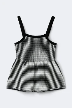 Knitted cotton singlet - Schwarz - Dame - Gina Tricot