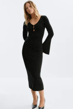 Knitted dress - Schwarz - Dame - Gina Tricot