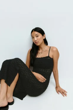 Knitted dress - Schwarz - Dame - Gina Tricot