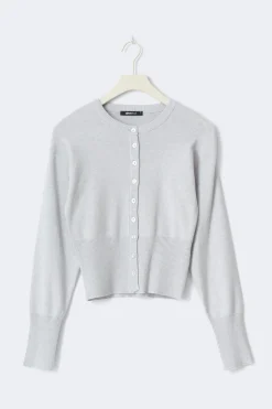 Knitted loungewear cardigan - Grau - Dame - Gina Tricot