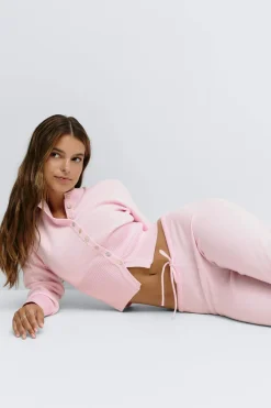 Knitted loungewear cardigan - Rosa - Dame - Gina Tricot