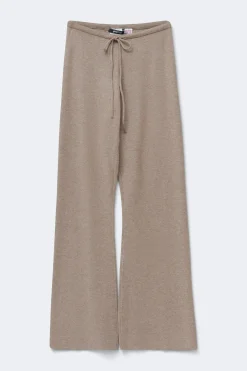 Knitted loungewear trousers - Braun - Dame - Gina Tricot