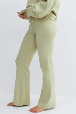 Knitted loungewear trousers - Grün - Dame - Gina Tricot