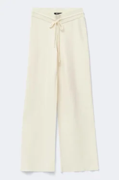 Knitted loungewear trousers - Weiß - Dame - Gina Tricot