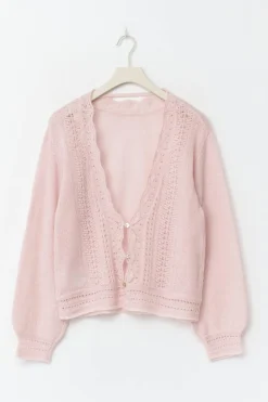 14+ knitted open back sweater - Rosa - Gina Tricot