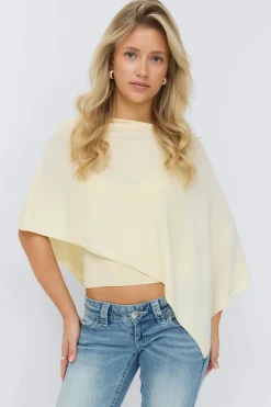 14+ knitted poncho - Gelb - Gina Tricot