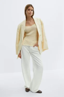 Knitted singlet - Gelb - Dame - Gina Tricot