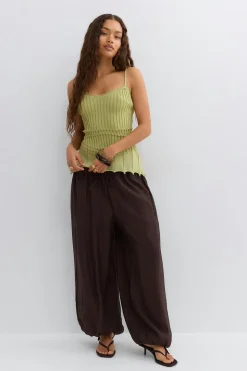 Knitted singlet - Grün - Dame - Gina Tricot