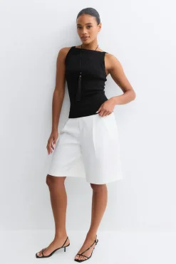 Knitted singlet - Schwarz - Dame - Gina Tricot