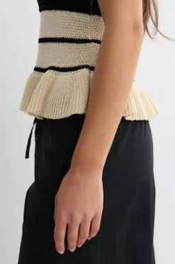 Knitted singlet - Schwarz - Dame - Gina Tricot