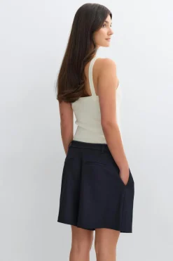 Knitted singlet - Weiß - Dame - Gina Tricot