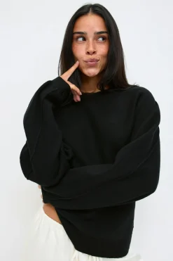 Knitted sweater - Schwarz - Dame - Gina Tricot
