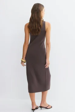 Knitted vest dress - Braun - Dame - Gina Tricot