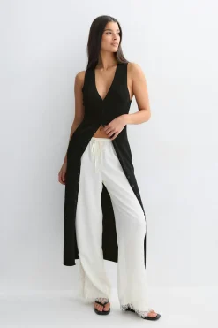 Knitted vest dress - Schwarz - Dame - Gina Tricot