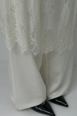 Lace apron skirt - Weiß - Dame - Gina Tricot
