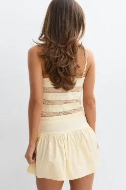 14+ lace detail mini dress - Beige - Gina Tricot
