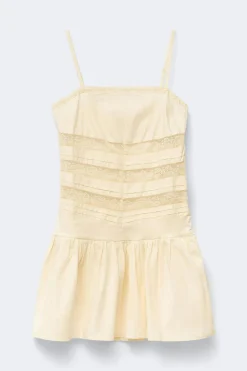 14+ lace detail mini dress - Beige - Gina Tricot