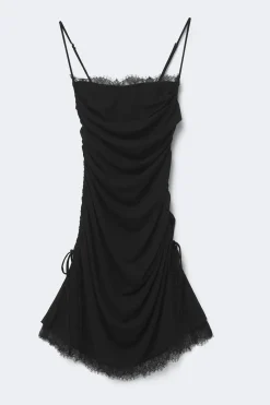 Lace detail strap dress - Schwarz - Dame - Gina Tricot